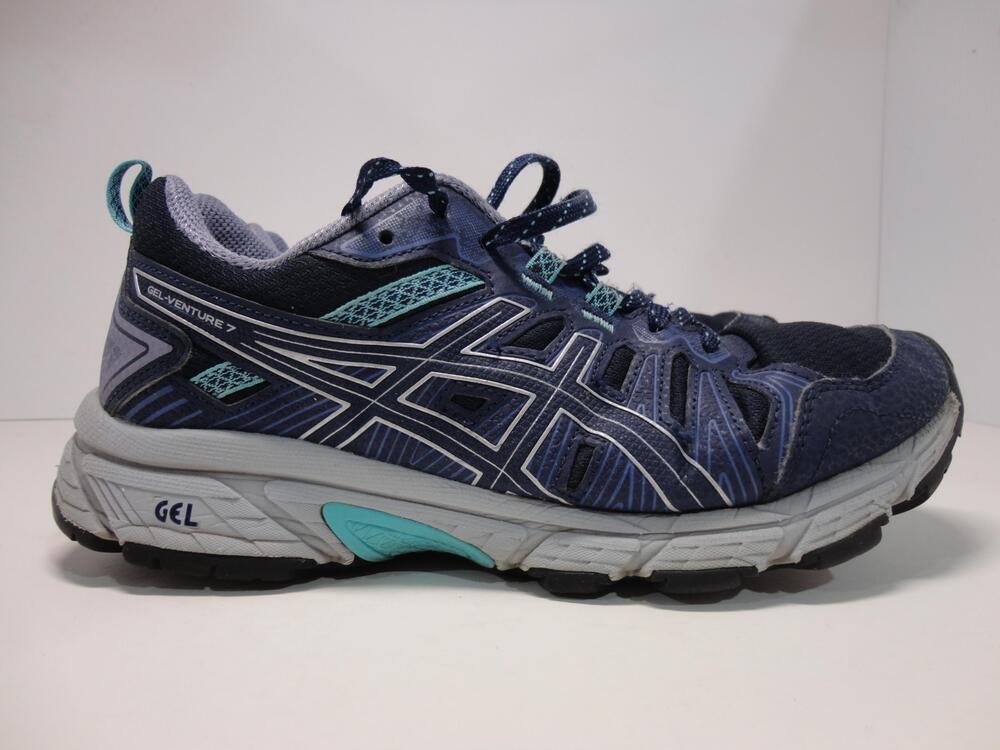 ASICS GEL-Venture 7 Shoes Womens Size 8 Blue Trail Running Sneakers Athletic